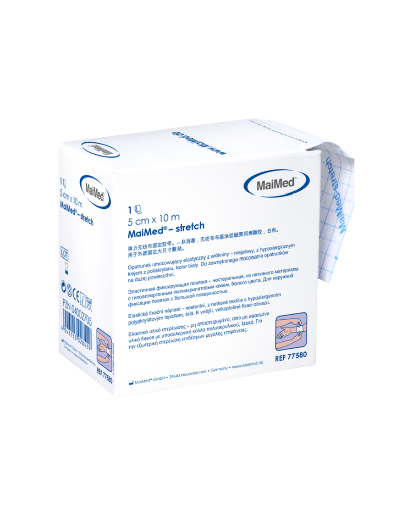 MaiMed-stretch 5 cm x 10 m, voile de fixation élastique, 1 pièce / boîte