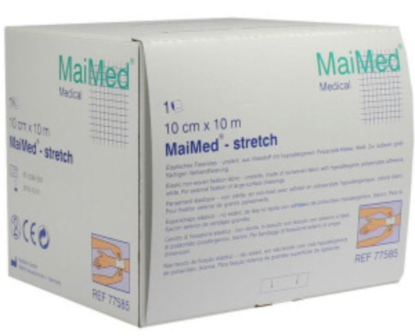 MaiMed-stretch 10 cm x 10 m, voile de fixation élastique, 1 pièce / boîte