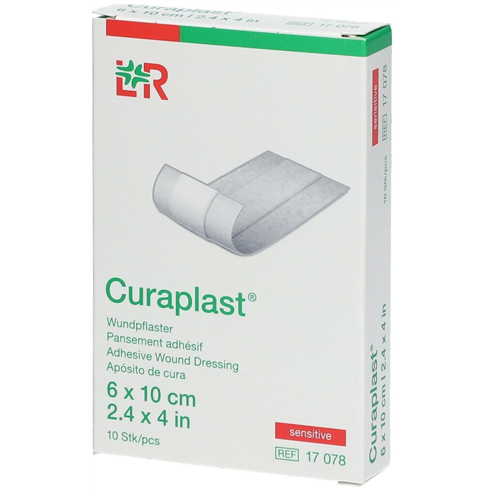 [17078] Curaplast sensitive, non sterile, 6 cm x10 cm, 10  pièces