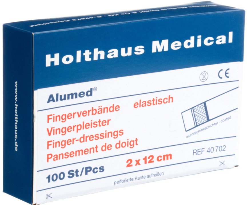 [40702] Pansement doigt Alumed élastique 2 x 12 cm, 100 pcs
