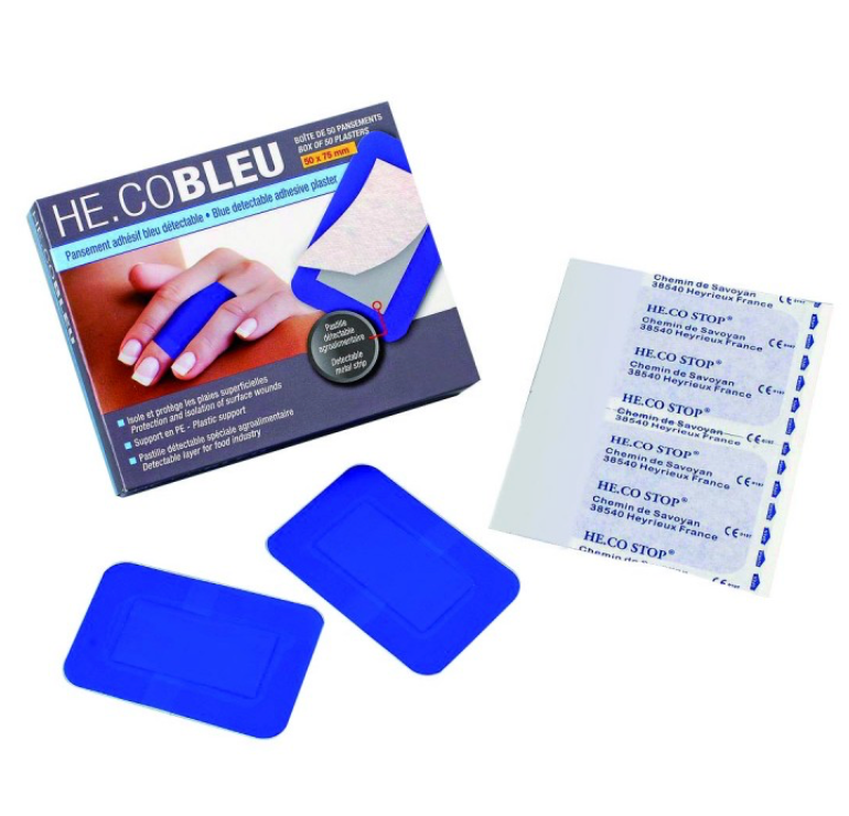 Pansement He Co Bleu 75 x 50 mm, 50 St.