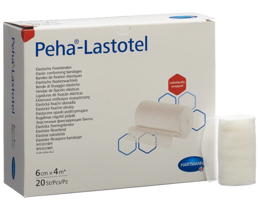 Bandages Peha Lastotel 6 cm x 4 m, 20 pcs