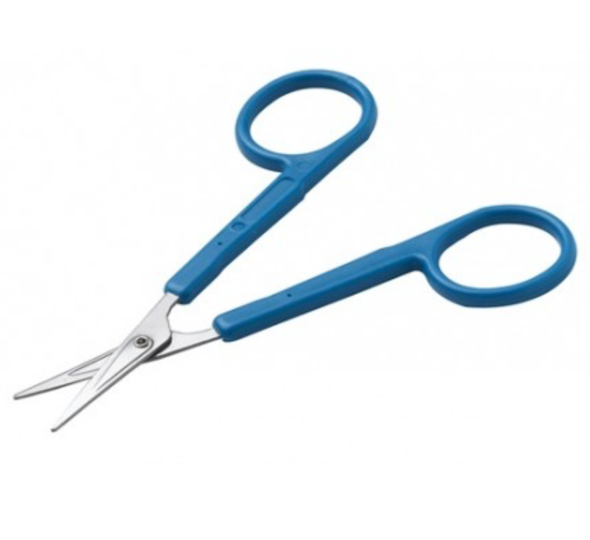 [3053350] Ciseaux pointus-pointus steriles, 11,5 sm métal/manche pvc bleu, 100 pcs