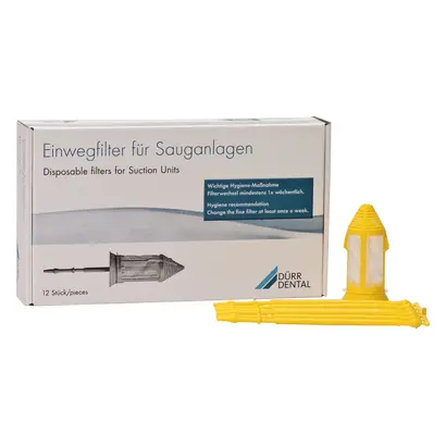 Dürr Dental - Filtres jetables pour systèmes d'aspiration, lot de 12 pièces