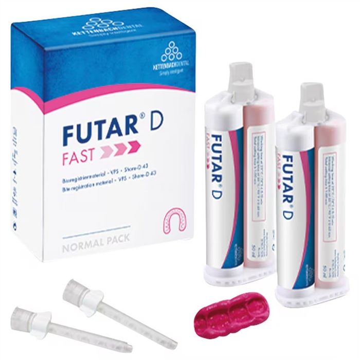 Futar® D Fast Emballage 2 x 50 ml double cartouche, 6 canules de mélange