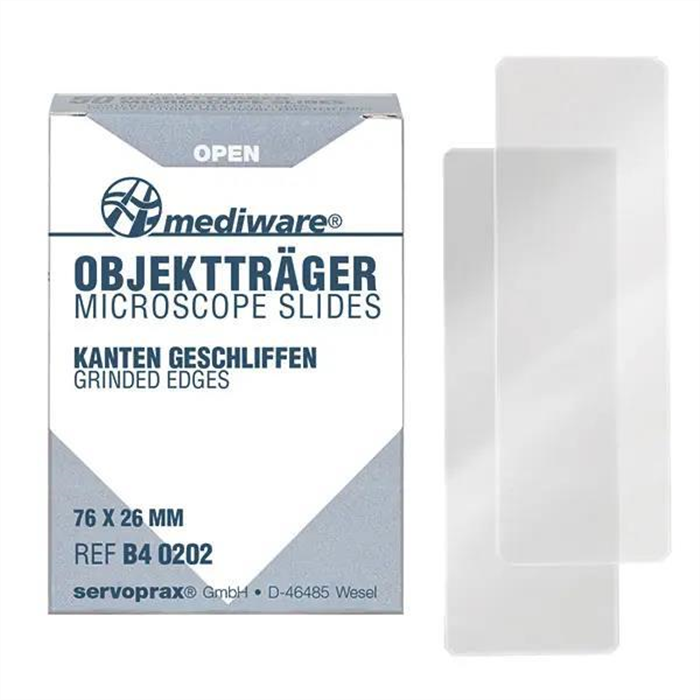 Mediware Objektträger Geschliffen, ohne Mattrand, 76 x 26 mm, 50 St.