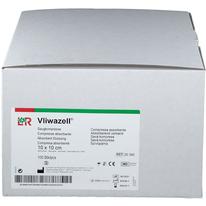 Vilwazell 10x10 non stérile, 100 pièces
