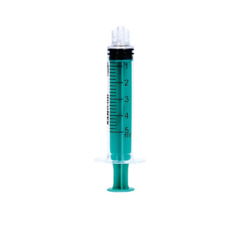 Seringue d’injection 5 ml, Luer Lock, centrée, 100 pièces