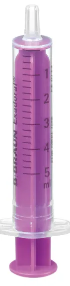 EXADORAL 5 ml, 2 pièces, piston violet, stérile, 100 pièces
