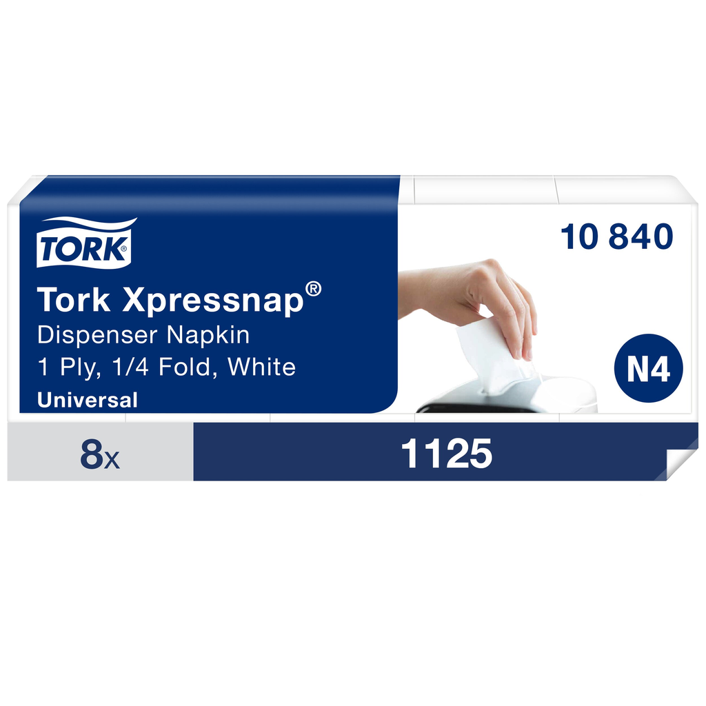 [10840] TORK PREMIUM NAPKINS POUR DISTRIBUTEUR _x000D_
CART. A 8 X (5X225), 22 M X 33 CM, 1 PLI