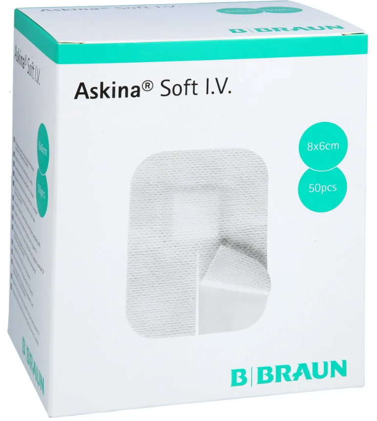 [WIN9086919] Fixation stérile de canule Askina Soft I.V., 8 x 6 cm, 50 pièces