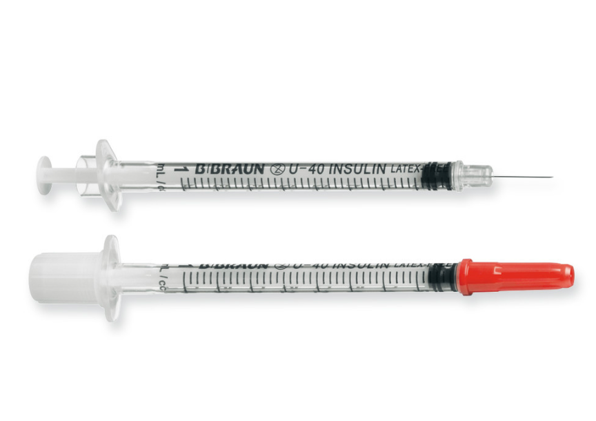 Seringue à insuline Omnican N 100 UI/ml, 1,0 ml, 0,30 x 8 mm, boîte de 100 pièces