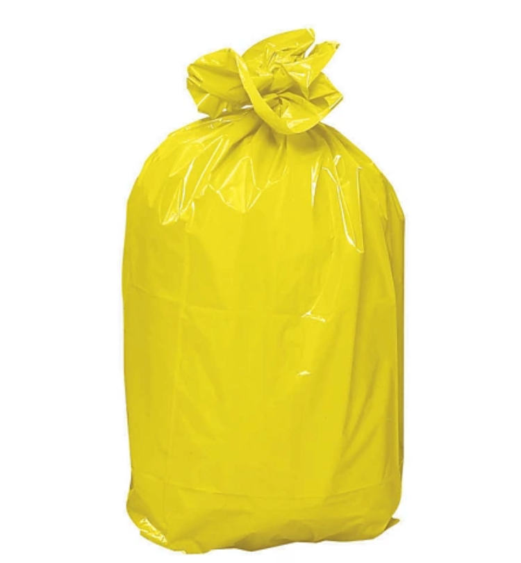 [23005] Sacs déchets jaunes 120 litres, 700 x 110 x 0,01 mm, 200 pcs