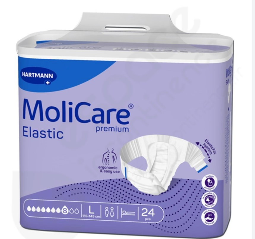 Molicare Premium Elastic 8 Gouttes, Large, 3 x 24 pcs