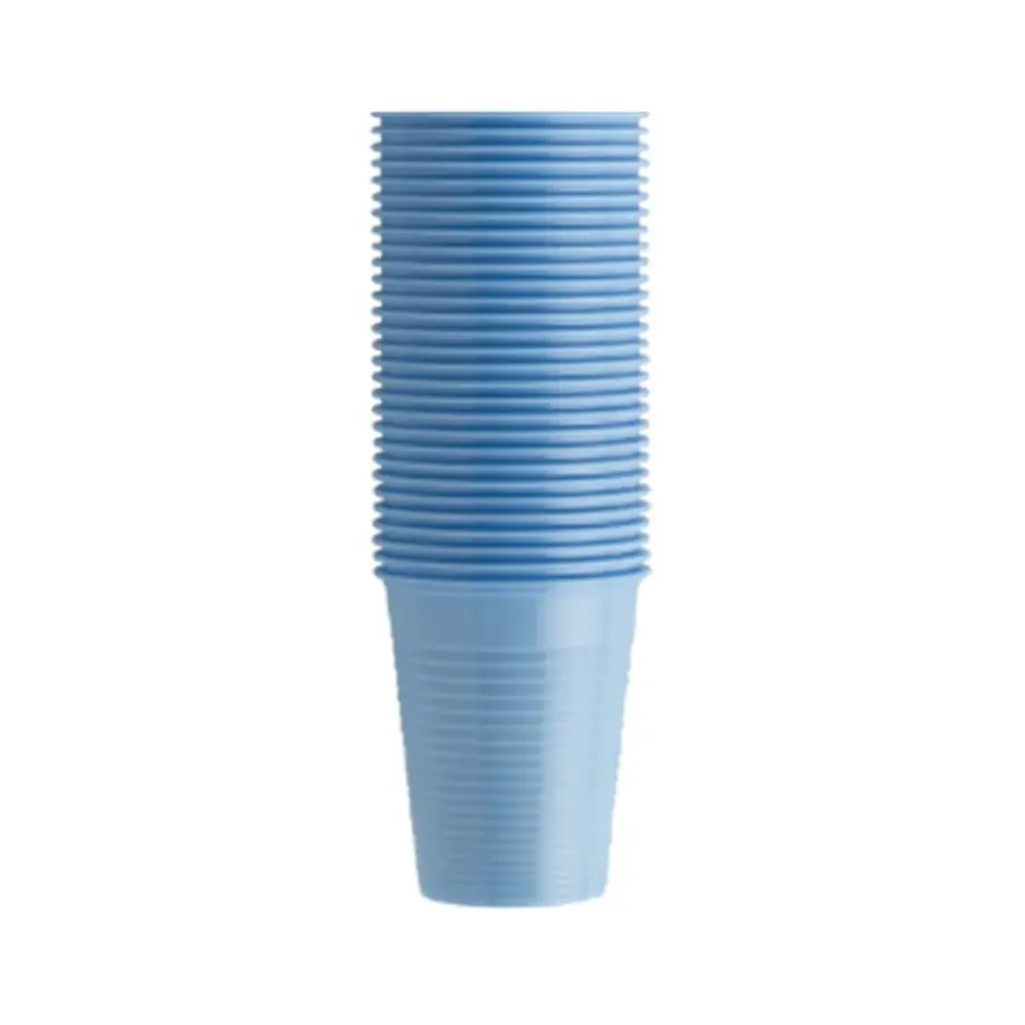 Gobelets plastiques Monoart couleur bleu Capri, capacité 200 cc - carton de 3000 pièces