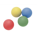 Balle en caoutchouc mousse, set de 4 : ø 62 mm, bleu, vert, rouge, jaune