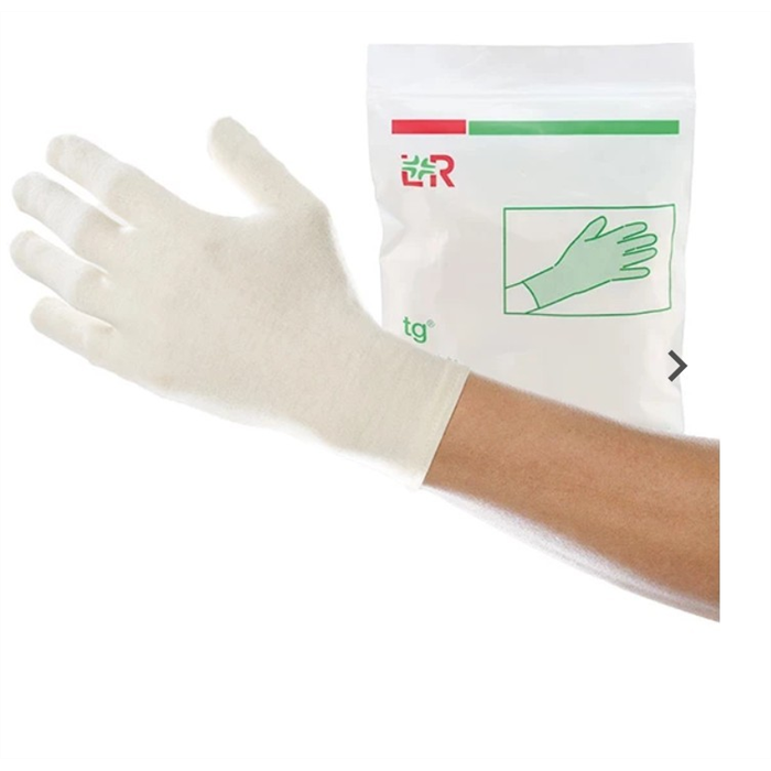 [24752] Gants dermatologiques en coton 100?%, taille 9–10, vendus par paire