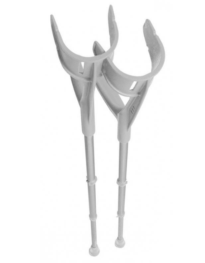 [A-0388708] Béquille d’avant-bras MAGIC-TWIN clip standard gris clair max. 130 kg