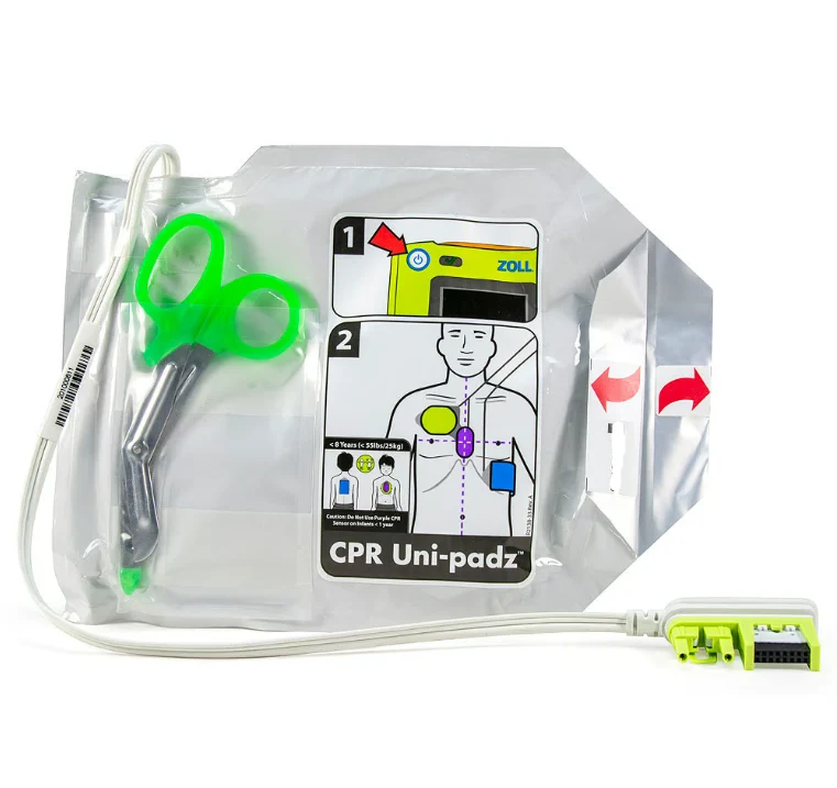 ZOLL CPR UNI-PADZ UNIVERSELLE ELECTRODE, 1 PAIRE _x000D_
ADULT/PEDIATRIQUE, POUR AED 3, 60 MOIS VALIDITE