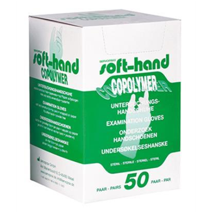Gants Copolymer Softhand, taille L - 50 paires, sterile