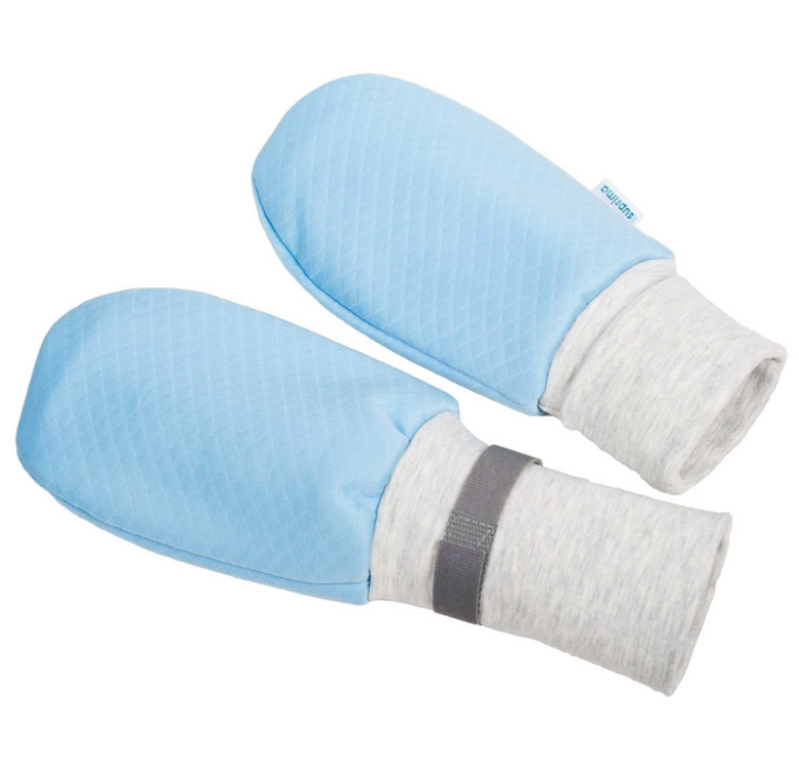 Patienten-Schutzhandschuhe, 1 Paar, Größe 1 (normale Hände), bleu