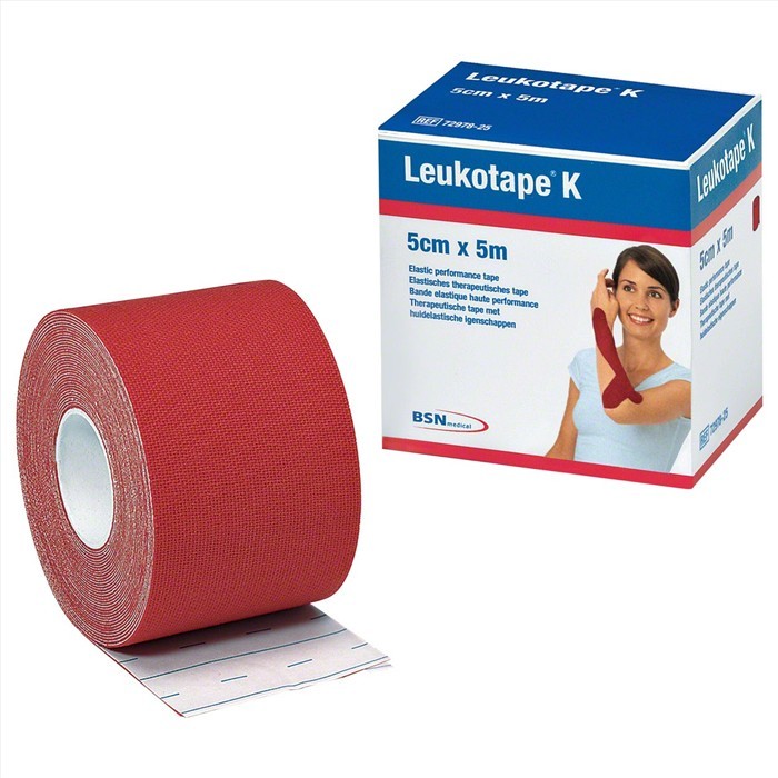 Leukotape K 7,5 cm x 5 m, rouge
