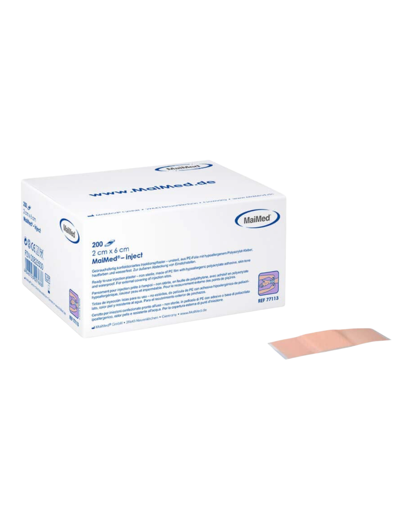 [00077113] MaiMed-Inject 2 cm x 6 cm pansement injection résistant à l’eau 200 pcs/boîte