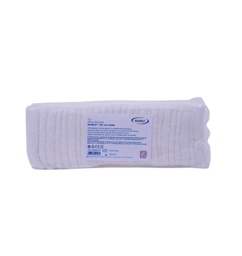 [00072230] MaiMed coton absorbant zig-zag 250 g 1 pc/sachet