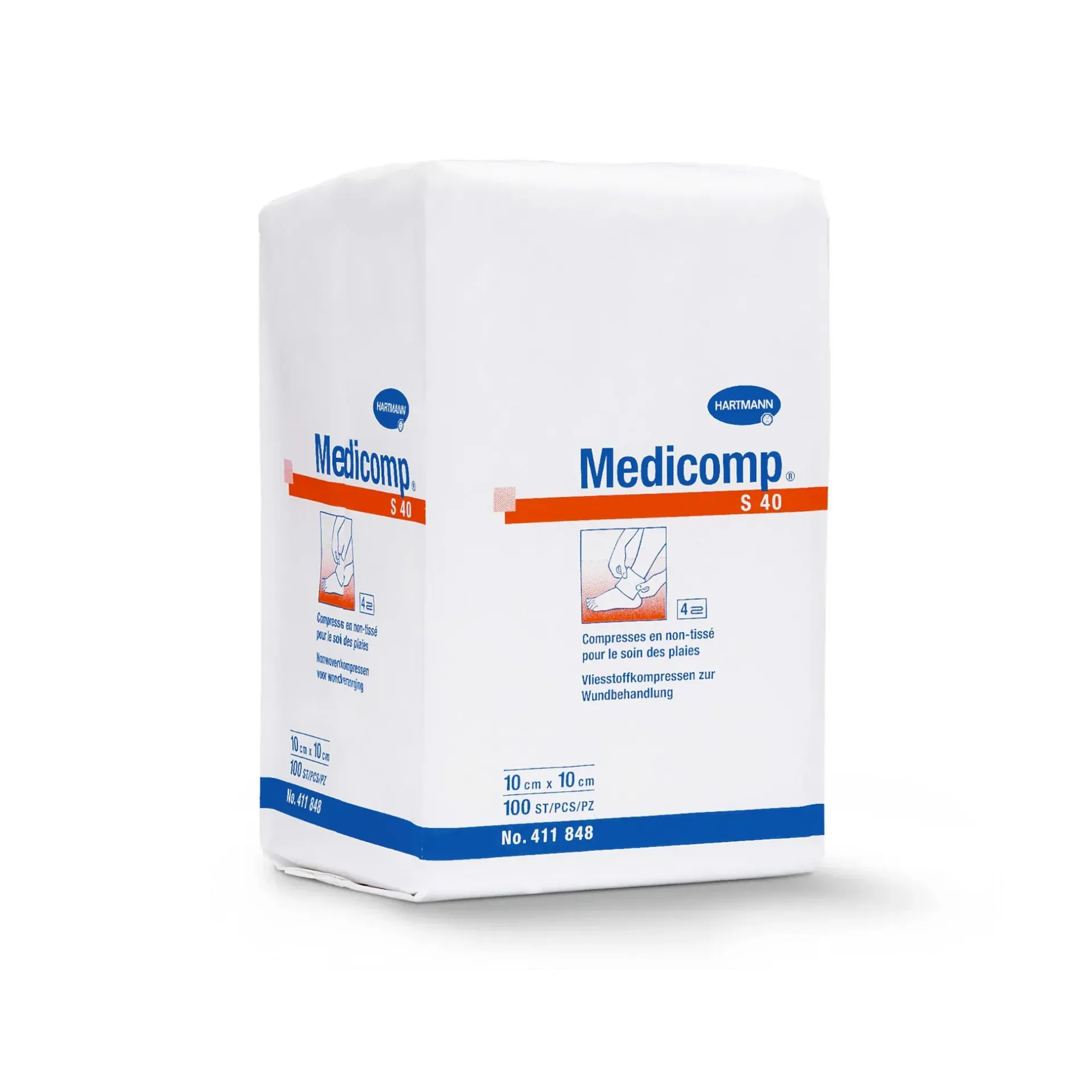 [A011313] Medicomp non stérile 10x10 cm, 100 pcs